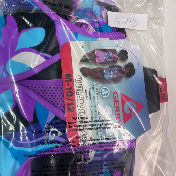 Gerry Youth Girls 10/12 3 Piece Swim Set UPF 30+ NWT - Picture 6 of 6